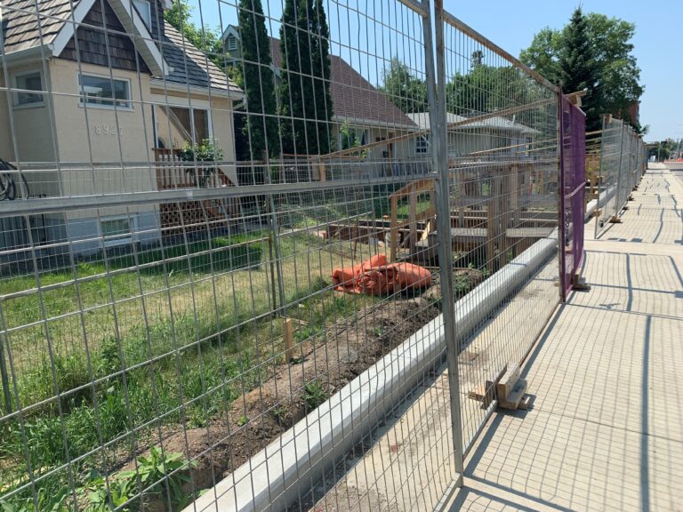 Elevated sidewalk due to Edmonton’s Valley Line LRT concerns Strathearn resident