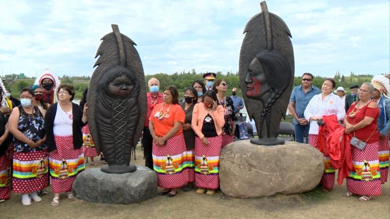 Monument honouring missing, murdered Indigenous women and girls unveiled in Prince Albert