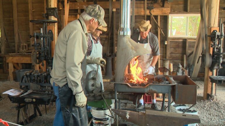 Century-old blacksmith shop restored, reopened at Heritage Acres Farm Museum