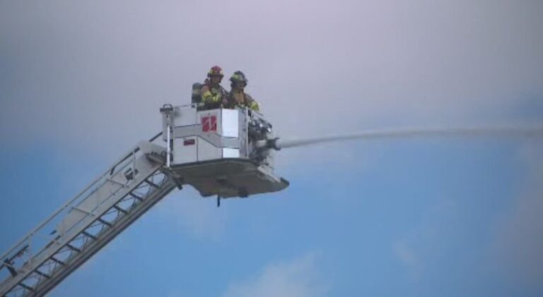 Edmonton fire crews battle blaze in city’s river valley
