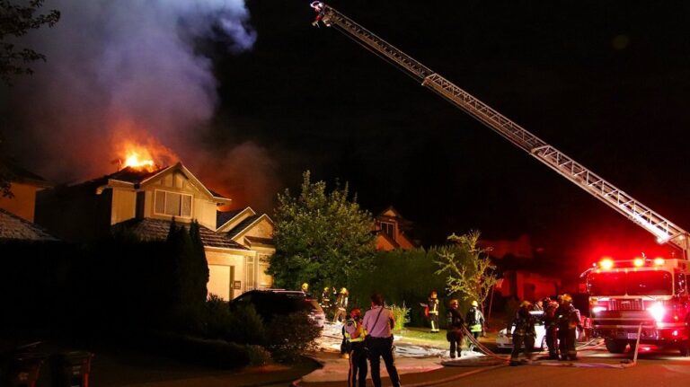 Fire scorches home in Surrey’s Fraser Heights neighbourhood