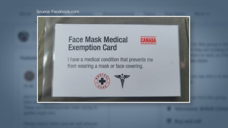 COVID-19: Nanaimo, B.C. woman distributing fake mask exemption cards
