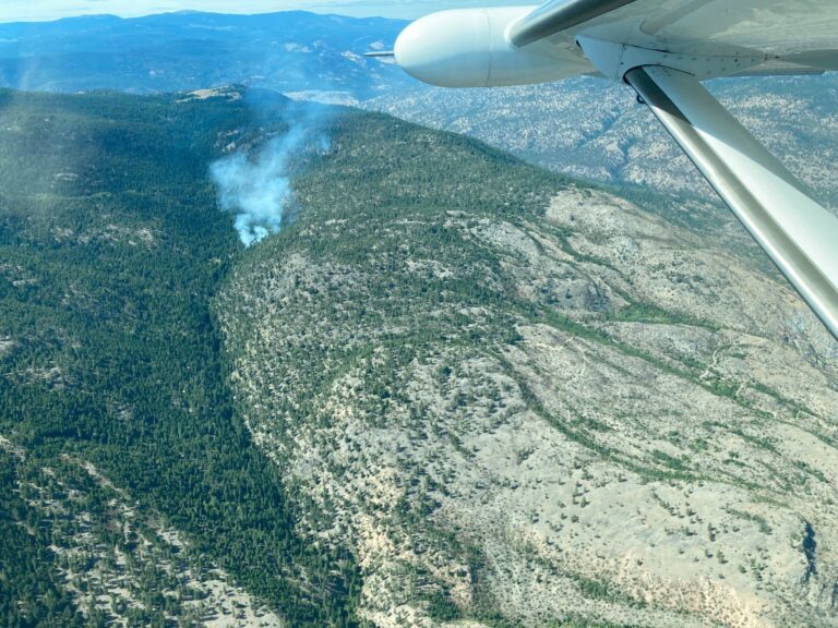 Out-of-control wildfire breaks out just 6 km southwest of Penticton