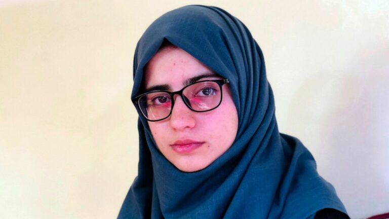 Afghanistan’s top high school graduate fears for her future