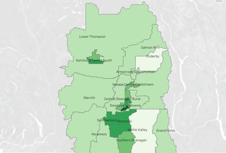 COVID-19 vaccination coverage for eligible Okanagan students varies by neighbourhood, city