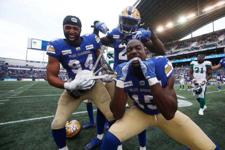 Winnipeg Blue Bombers’ Andrew Harris explains Banjo Bowl brawl as new kicker arrives