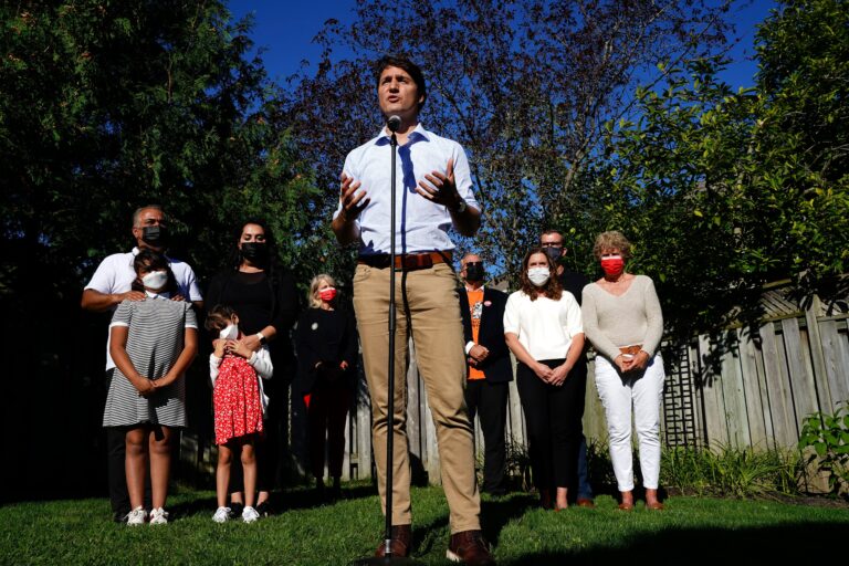 Trudeau warns Canadians against splitting vote in dead heat federal election