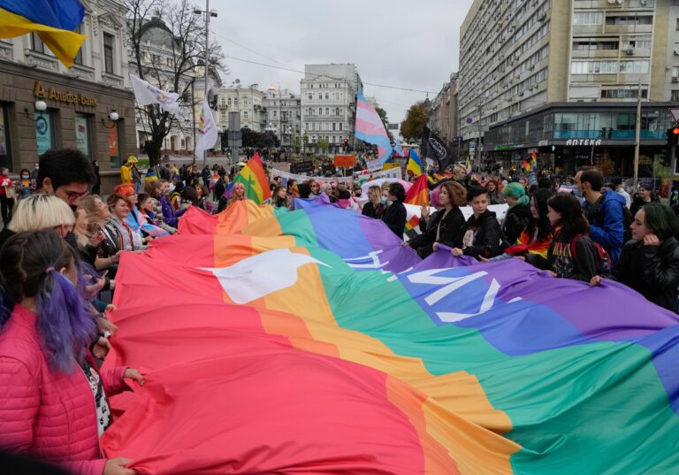 ‘We’re different, but we’re equal’: Thousands rally in Ukraine for LGBTQ+ rights, safety