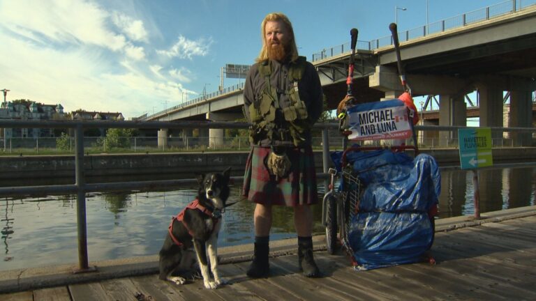Man and furry best friend on colourful cross-Canada trek for a good cause
