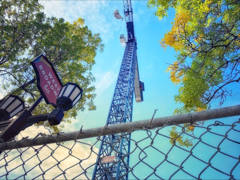 Crane climber in custody after causing chaos, cops say