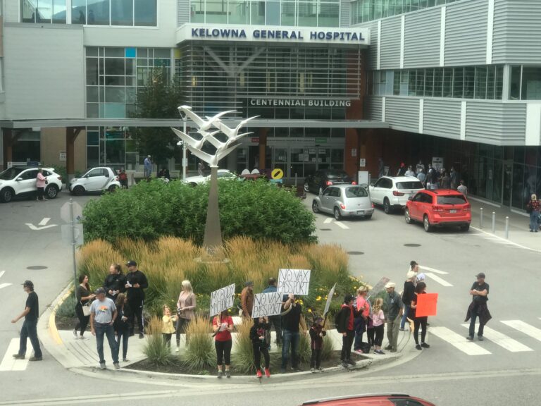 Okanagan politicians unite in condemning location of protest rally outside hospital
