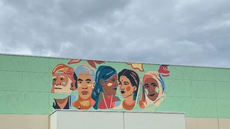 Mural promoting racial unity being painted in Summerland