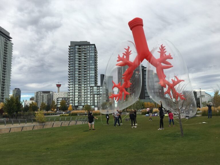 Travelling lung exhibit makes stop in Calgary, shows how pollution affects air we breathe