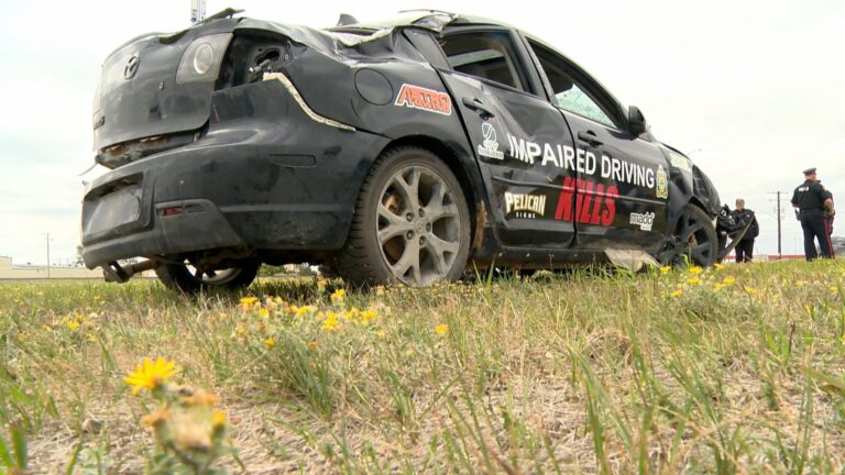 Crashed car awareness campaign to show potential consequences of impaired driving