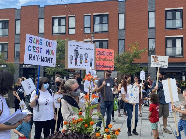 Montrealers protest Ray-Mont Logistiques container site project