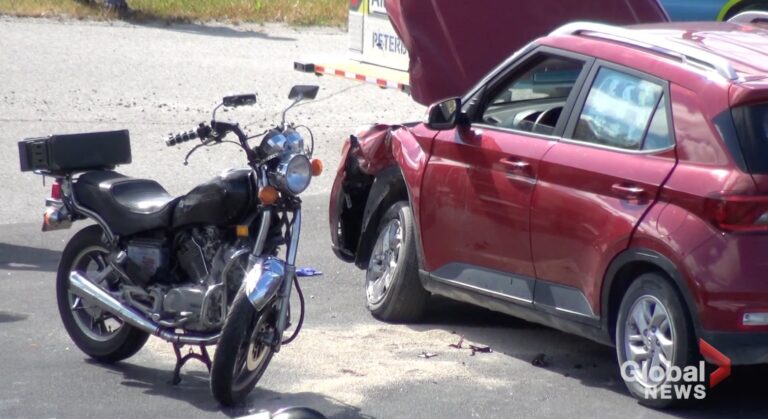 2 taken to hospital following collision between motorcycle, SUV at Norwood area intersection