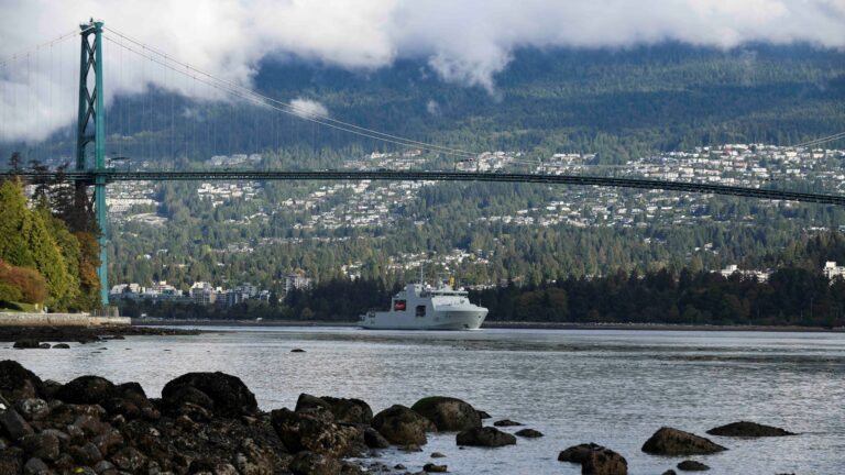 HMCS Harry DeWolf docks in North Vancouver between ‘historic’ sails
