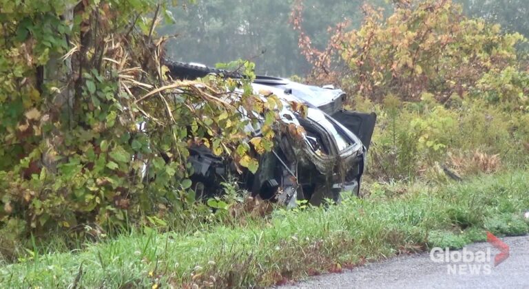 2 injured — 1 seriously — after pickup truck crashes on Lily Lake Road north of Peterborough: OPP