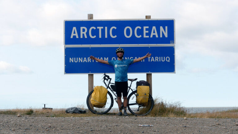 Kindness of strangers propels B.C. cyclist on journey to raise funds for mental health