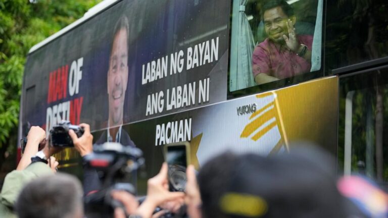 Pacquiao files bid for presidency as Philippine race heats