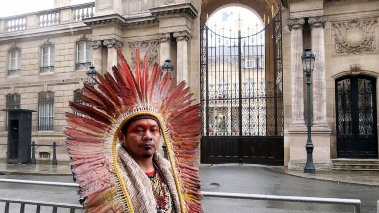 Indigenous leader to France’s Macron: Save the Amazon