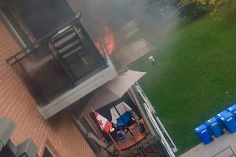 Fire forces evacuation of Talwood Drive apartment in Peterborough