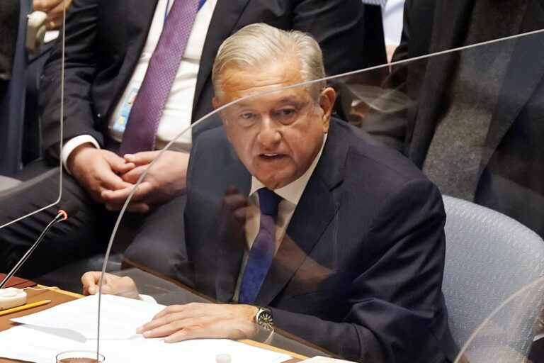 Mexican leader calls on world’s richest to help poorest, stop slide into ‘barbarity’