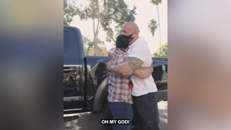 Dwayne ‘The Rock’ Johnson gifts his own custom truck to navy veteran