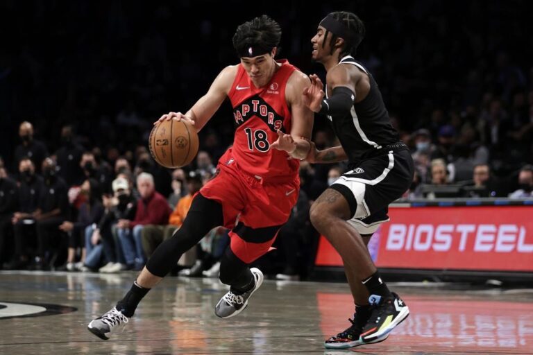 Short-handed Nets force overtime, beat Raptors 131-129