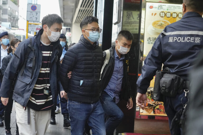 Hong Kong police raid pro-democracy media outlet, arrest 6 for sedition