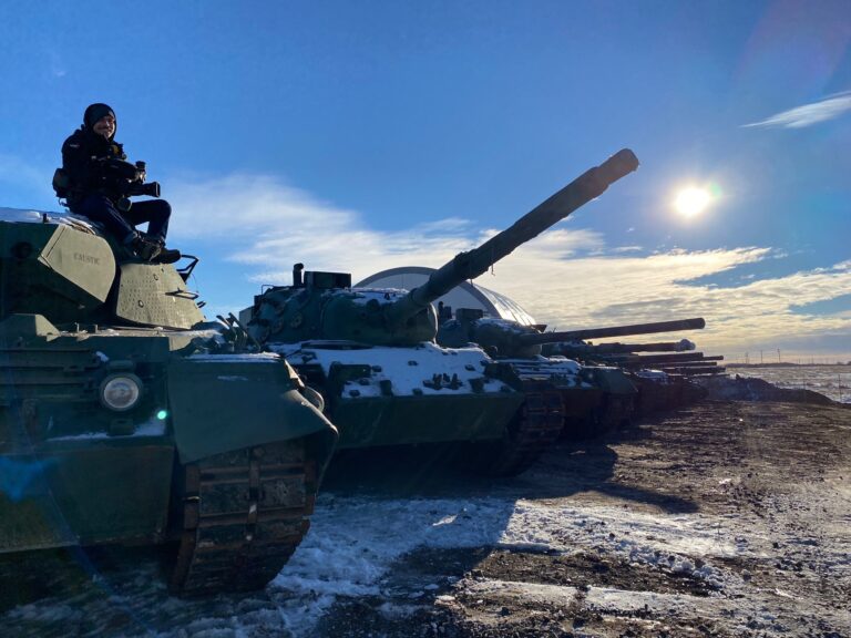 Repurposed Leopard 1 tanks invade Vegreville