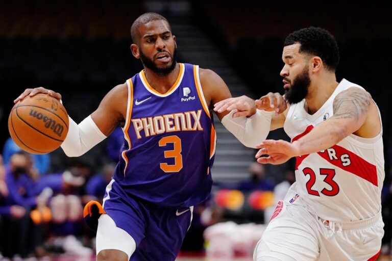 Raptors’ six-game win streak ends against Phoenix