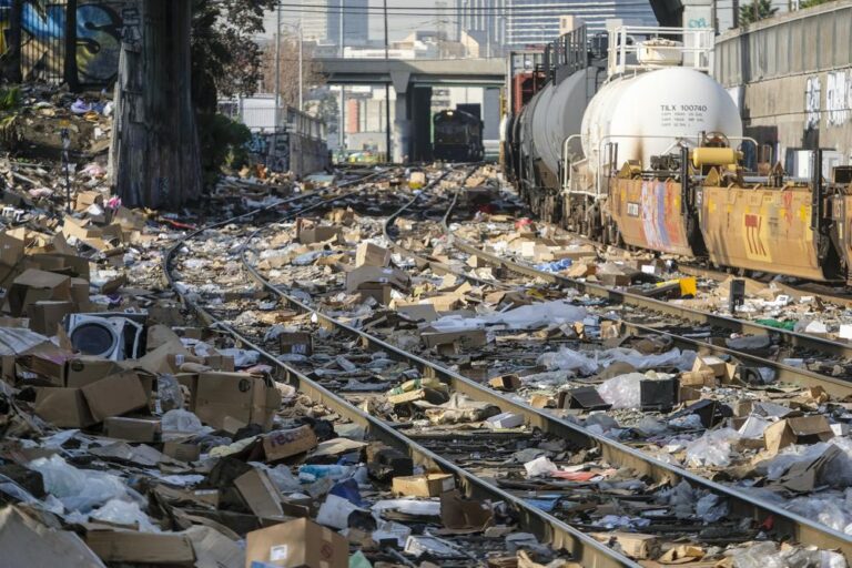 Video shows thousands of stolen packages, empty boxes littering L.A. railway