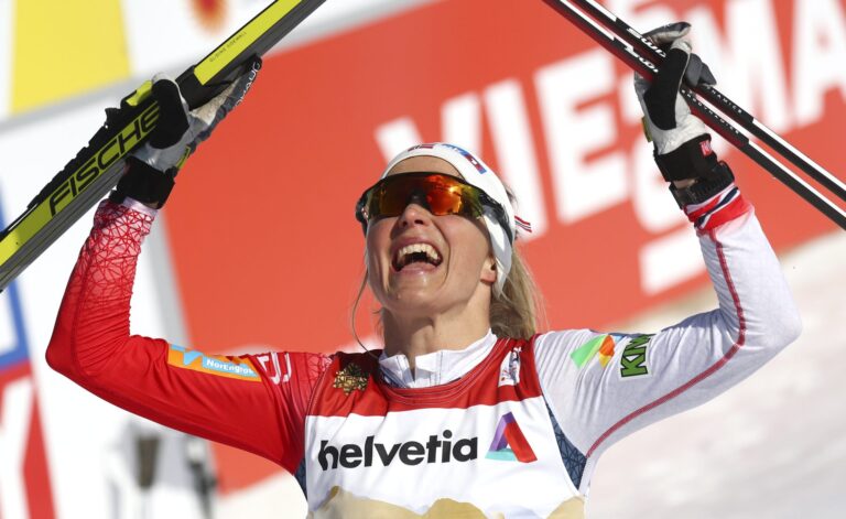 Norway’s Therese Johaug wins inaugural gold of Beijing Olympics in cross-country skiathlon