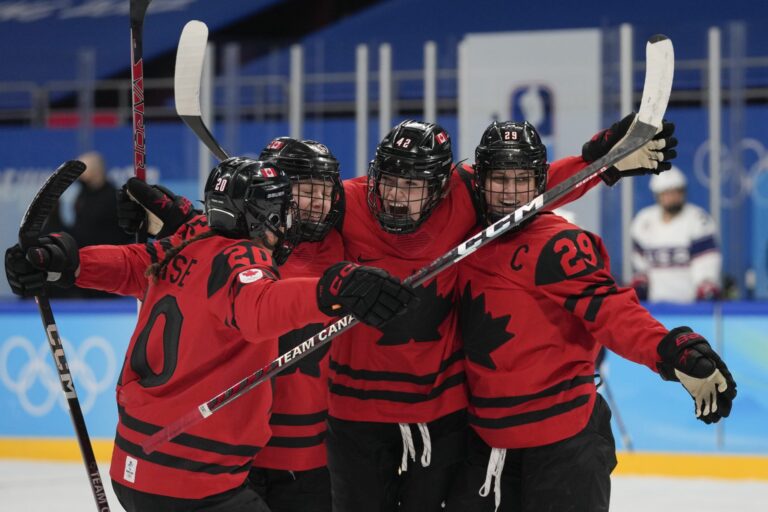 Canada wins gold in women’s hockey at Beijing Olympics with 3-2 win over U.S.