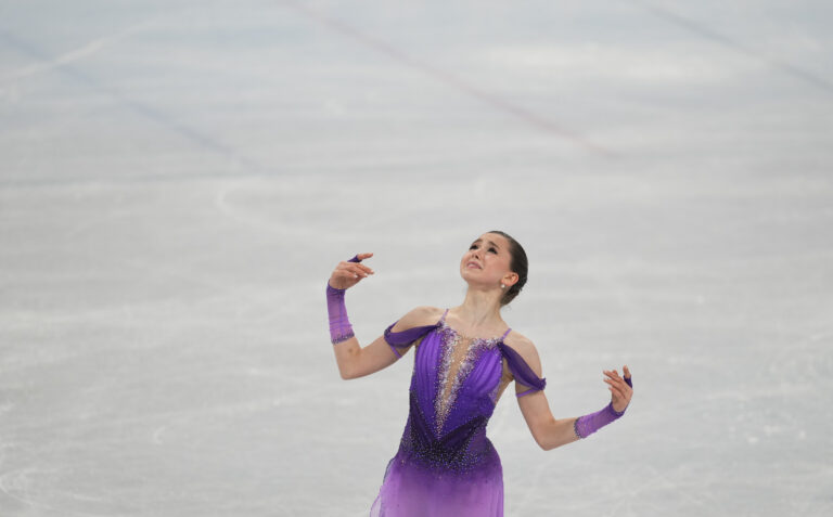 Russia’s Kamila Valieva takes to Olympic ice once more amid doping scandal