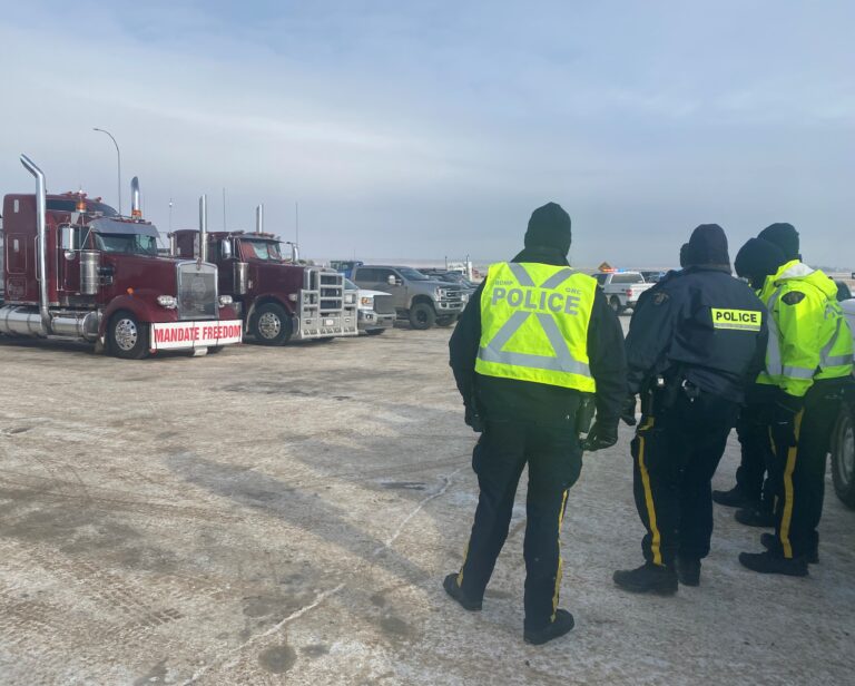 Coutts border protesters plan to stay for the long haul