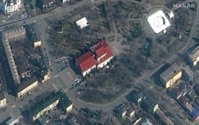 Survivors begin to emerge from Mariupol theatre bombed by Russia, officials say