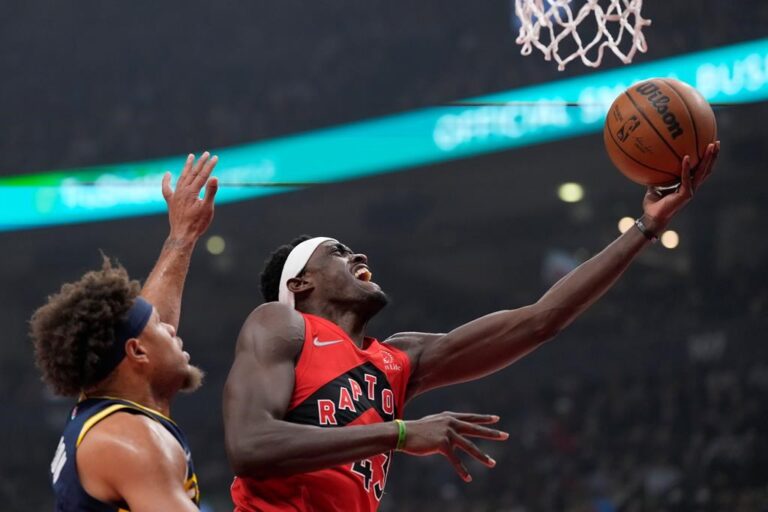 Fire evacuates fans, Raptors go on to crush Pacers