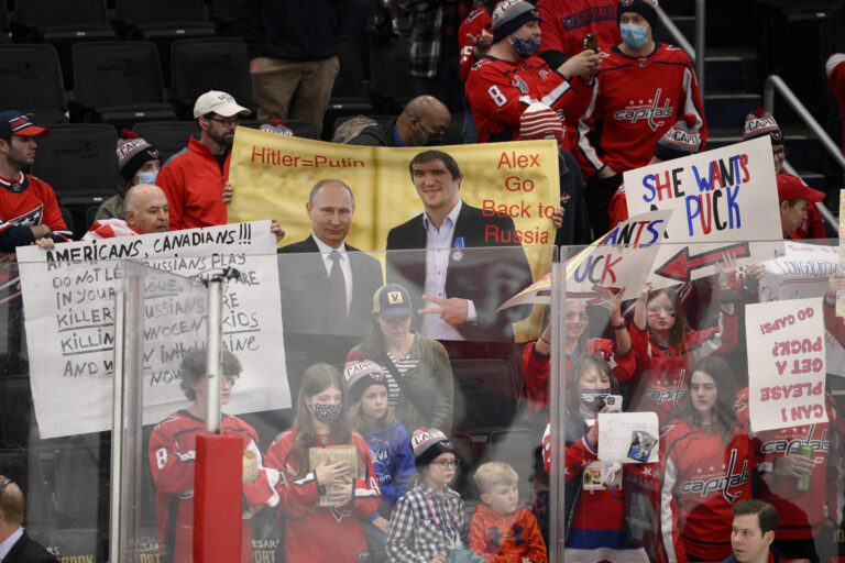 Alberta’s NHL clubs supporting Ukraine with Capitals’ Alex Ovechkin set to arrive