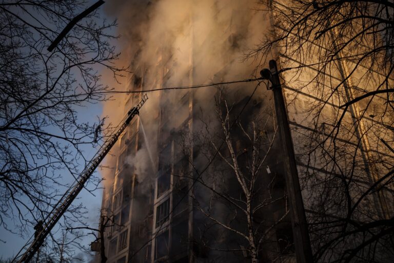 Russian strikes hit apartment buildings in Kyiv as EU leaders plan Ukraine visit