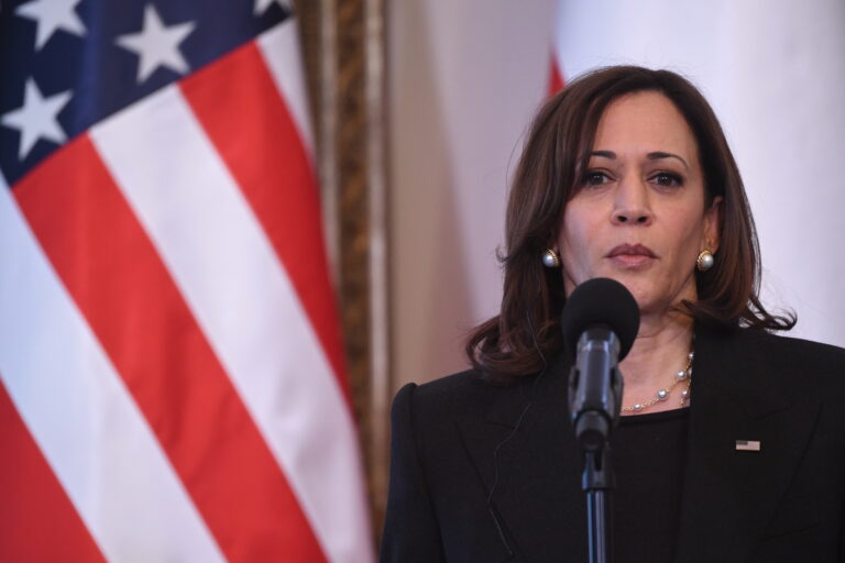 Alleged Russian war crimes in Ukraine should be investigated, Kamala Harris says