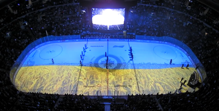Ukrainian choir ‘honoured’ to show support for war-torn country at Winnipeg Jets game