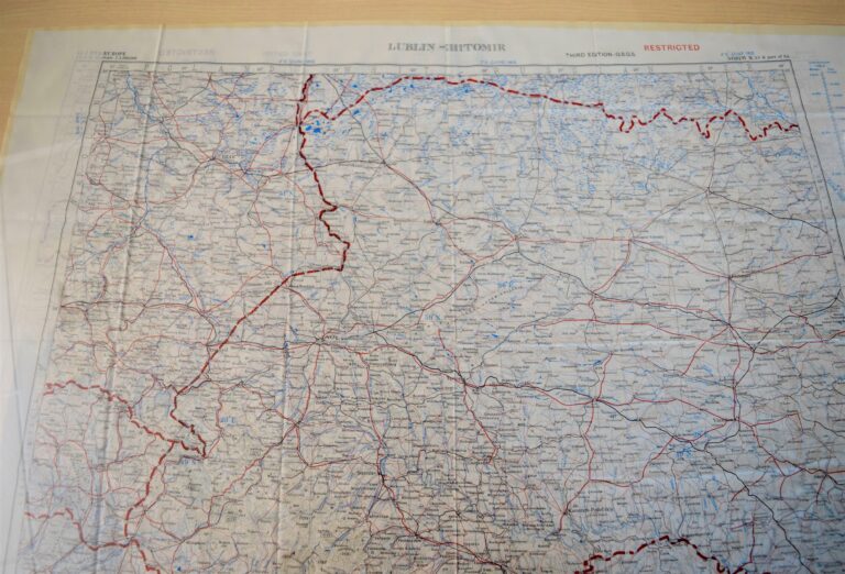 Cold War-era silk map of western Ukraine on display in Okanagan College Library