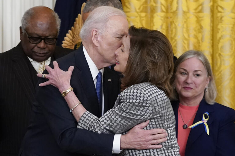 Pelosi positive for COVID-19, was unmasked at White House with Biden