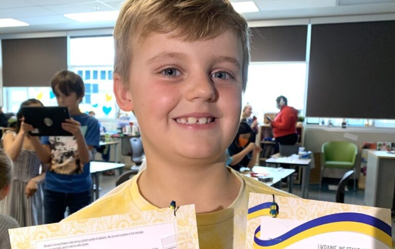 Edmonton Grade 3 students spearhead fundraiser for Ukraine