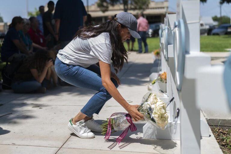 Meghan Markle visits Texas to pay respect to school shooting victims