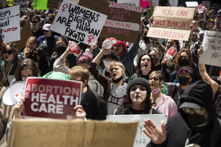 IN PHOTOS: Protests for abortion rights erupt across U.S. after Roe v. Wade draft leak