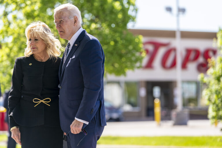 Joe Biden visits Buffalo in wake of mass shooting that killed 10