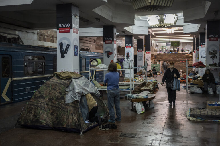 Ukrainians sheltering in Kharkiv metro stations begin to leave as service resumes